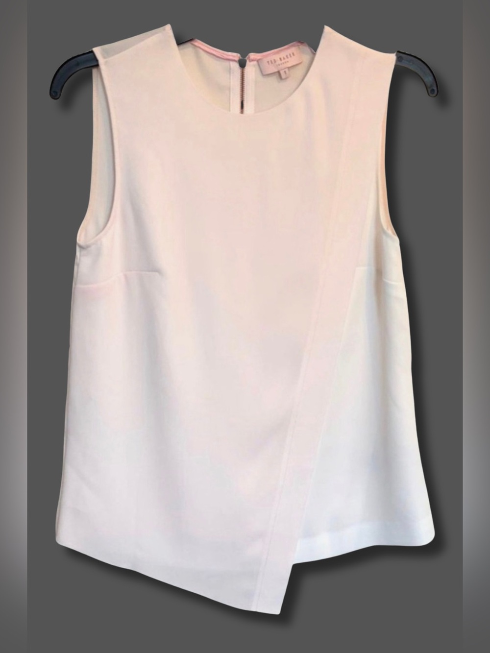 Ted Baker London Blush Pink Wrap Front Blouse US 4 Size 1 Sleeveless